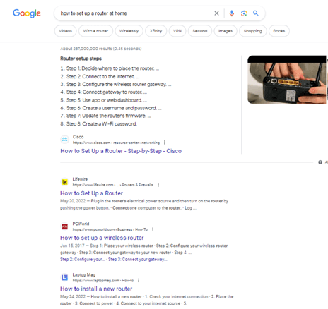 how to setup router serp